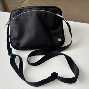 lululemon athletica Black Messenger Bag